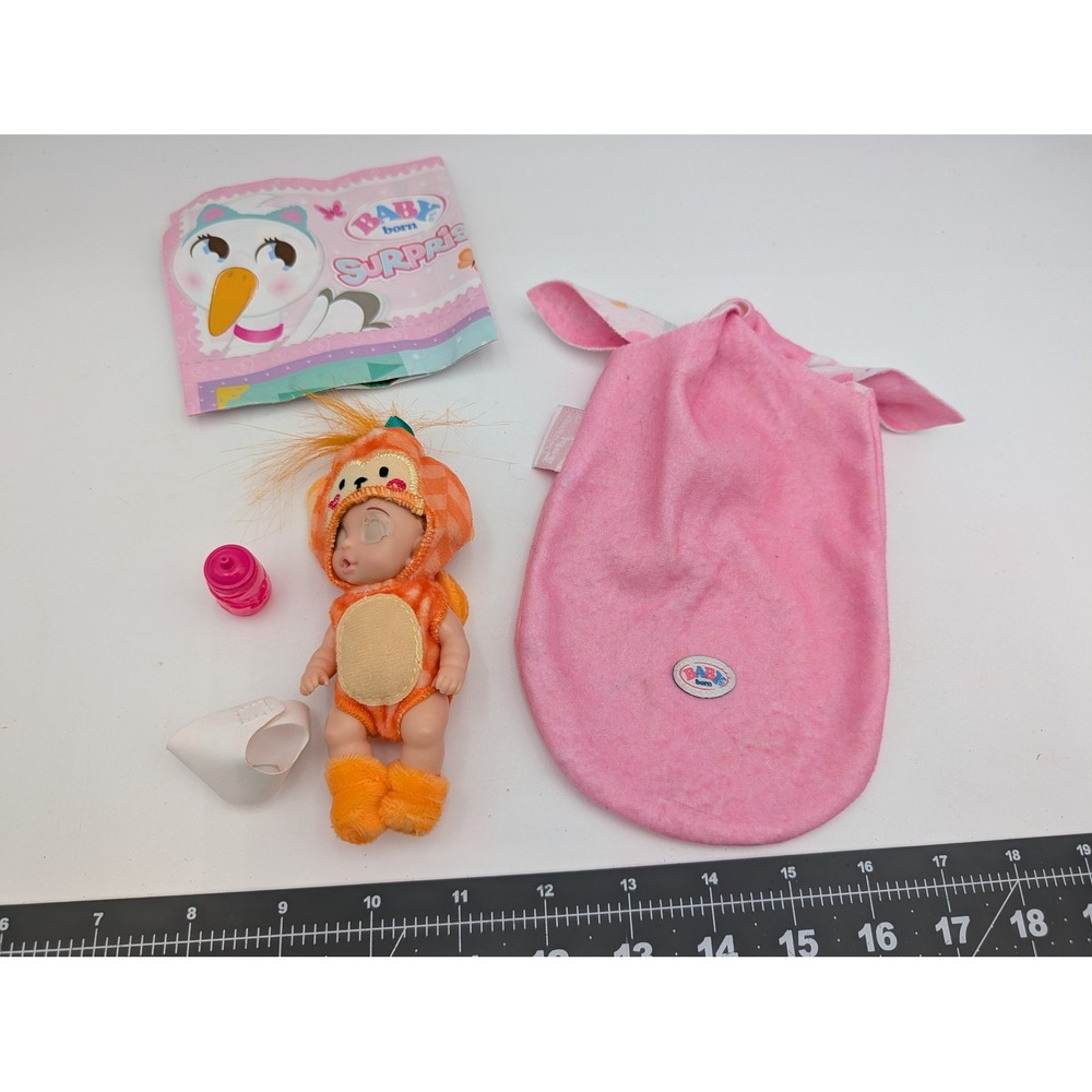 Baby Born Surprise Doll Orange Monkey Mini Figure With Accessories